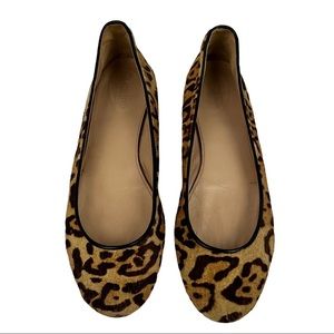 J.CREW Leopard Calf hair Ballet flats